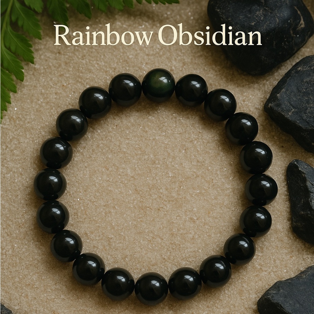 8mm rainbow obsidian bracelet